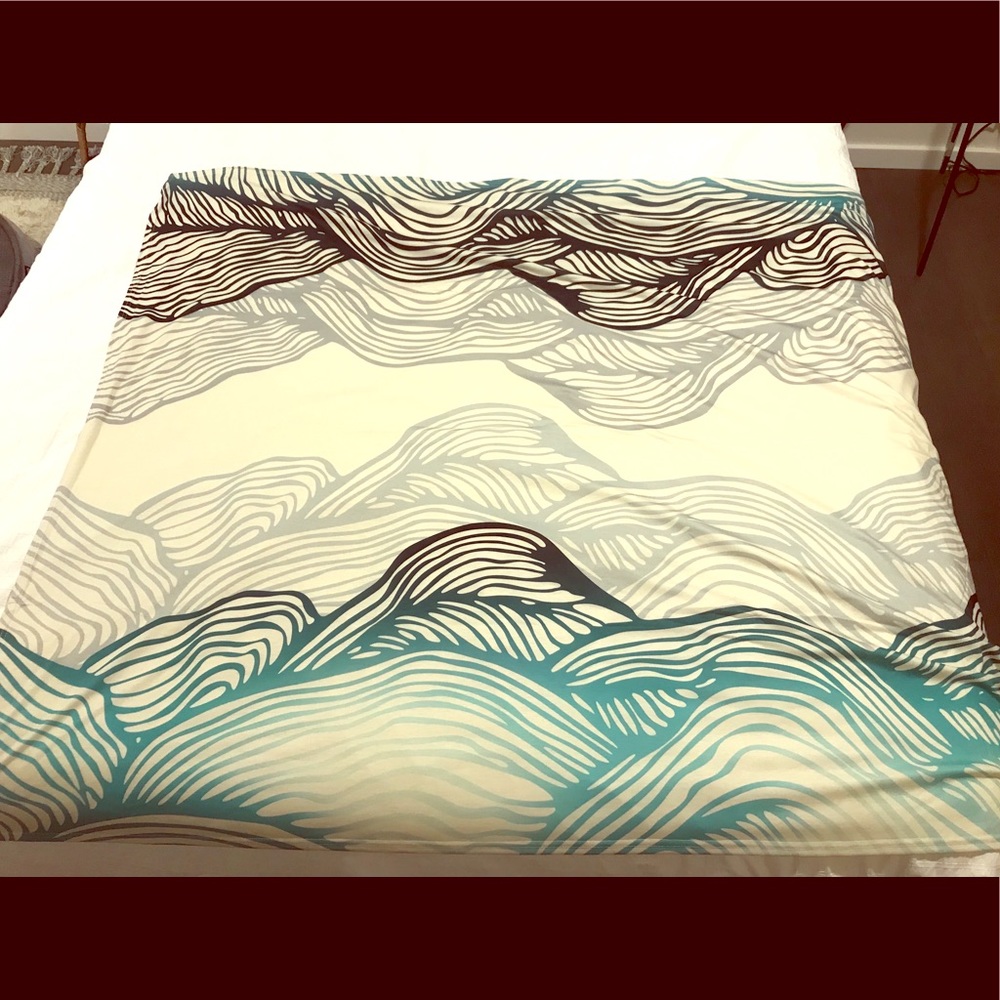 Waves & Mountains Wall Tapestry 51”x60”